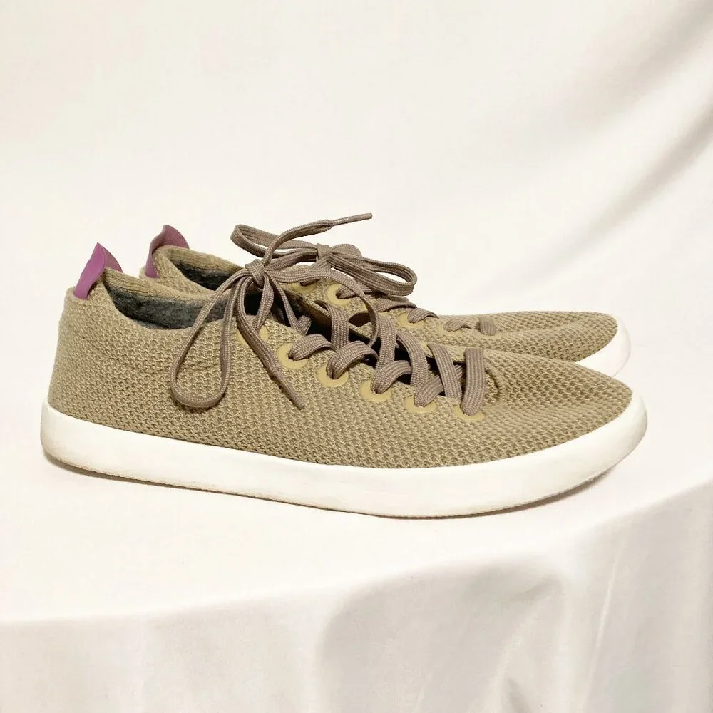 Allbirds Tree Piper Men's Size 10 Hazy Beige Tan Green Casual Lace Up Sneakers